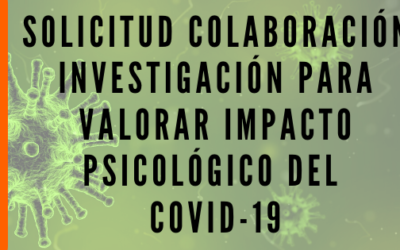 Un grupo de investigadores solicitan colaboración para valorar impacto psicológico del COVID-19